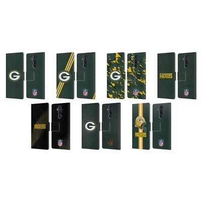 NFL GREEN BAY PACKERS LOGO LEATHER BOOK CASE FOR MICROSOFT NOKIA PHONES - Image 1 of 4