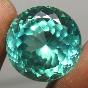 Gemas naturales sin calefacción de turmalina paraiba con rodamiento de Cu azul neón certificado 30,20 quilates - Imagen 1 de 6