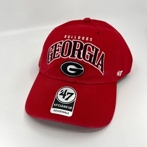 '47 Brand Georgia Bulldogs Hat Mens Adjustable Strap Red Baseball Cap UGA Z2 New - Picture 1 of 12