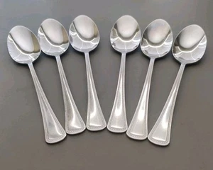 6 cucharas de té de acero inoxidable Oneida Ltd 1881 Rogers punta de aguja arte - Imagen 1 de 6