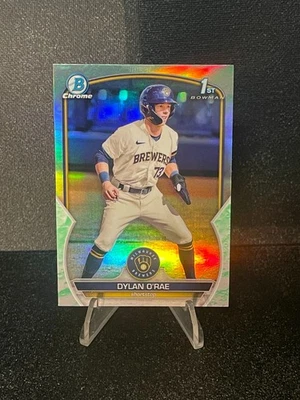 2023 Bowman #BCP-143 Dylan O'Rae Chrome Prospects Lunar Glow Refractor - Image 1 of 2