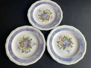 Mikasa Accent Antique Garden Salad, Dessert Plates Porcelain RARE Set of 3 - Picture 1 of 5