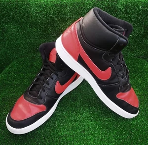 Nike Ebernon Mid Bred Retro UK 7 Schwarz Und Rot - Bild 1 von 12