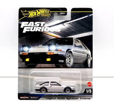 2024 HOT WHEELS DIECAST Fast & Furious Silver Toyota AE86 Sprinter Trueno 1/5 - image 1 of 4