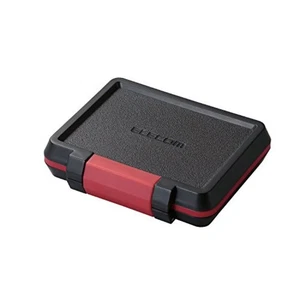 ELECOM memory card case SD4 sheet MicroSD4 Holds XQD2 Holds impact black F/S NEW - Picture 1 of 3