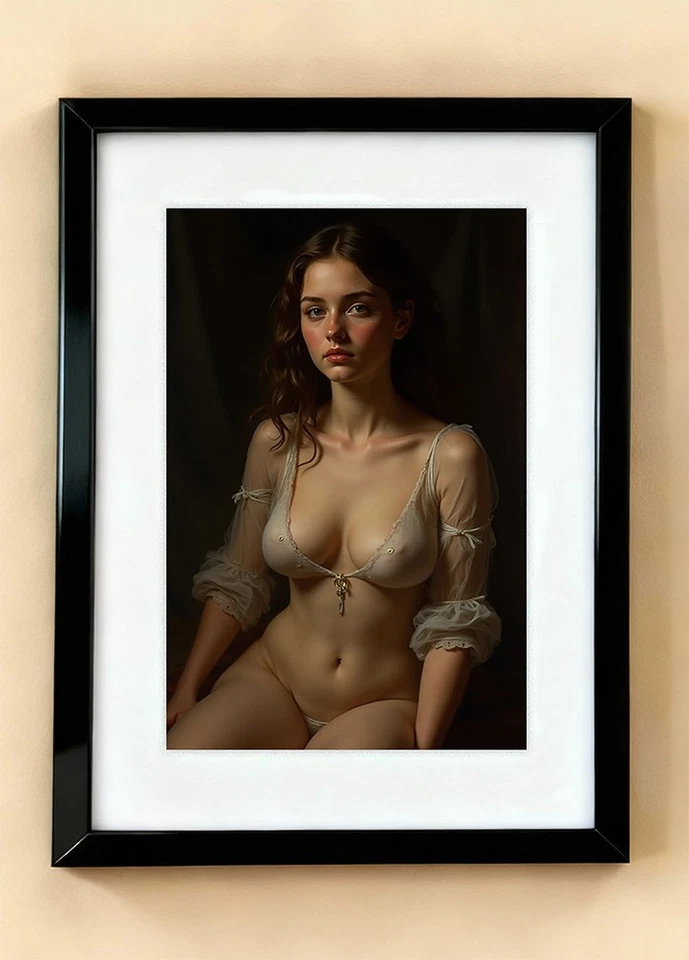 Frau Malerei Gemälde Öl Bild Erotik Kunstdruck - Limitierte Auflage - Bild 1 von 1