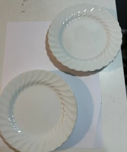 6er Set Johnson Brothers Weiß Swirl 6,25" Brot & Butter Dessertteller - Bild 1 von 2