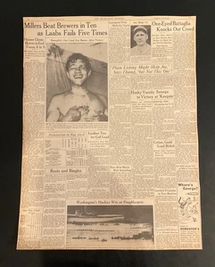 RARE 6/23/1936 Newspaper Article Boxer Frank Battaglia Buck Creed Boxing Match - Picture 1 of 5
