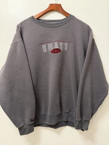 Vintage Jansport University of Massachusetts UMass Dad grau Sweatshirt Crew Herren L " - Bild 1 von 9