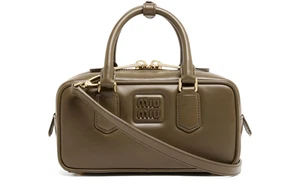 MIU MIU Arcadie Regular $3100 Tundra Green Top Handle Bag New & Authentic - Picture 1 of 4