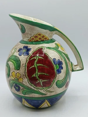 A vintage FALCON WARE POTTERY Art Deco jug / pitcher, Sanora range, handpainted  - Image 1 of 4