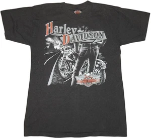 Vintage 1989 Harley Davidson 3D Emblem Biker T-Shirt Medium Nutter Fort WV - Picture 1 of 8