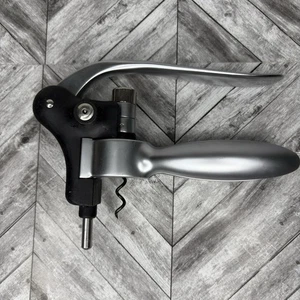 Rabbit Ear Style Wine Opener Corkscrew Metal and Black Nice Addition to Any Bar - Picture 1 of 7