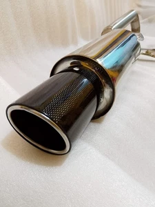 FD AXLE BACK EXHAUST 2" CUSTOM CARBON TIP HONDA JAZZ/FIT GE 2008-2013 - Picture 1 of 6
