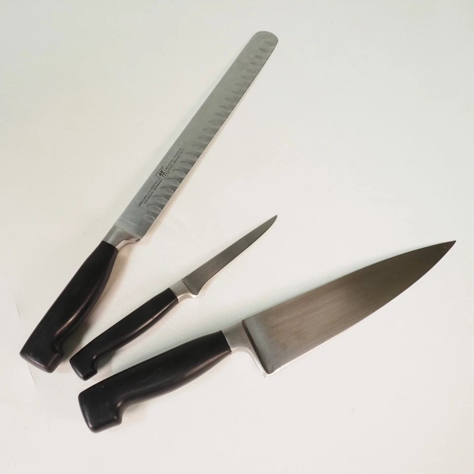 Set of 3 ZWILLING Henckels Knives 10" Slicer 8" Chef 4" Pairing German Made - Image 1 of 4