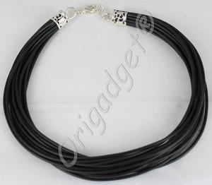 COLLANA GIROCOLLO MILLEFILI NERA - Imagen 1 de 1