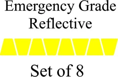Yellow HELMET TETS TETRAHEDRONS HELMET STICKER  EMT EMERGENCY GRADE REFLECTIVE - Image 1 of 3