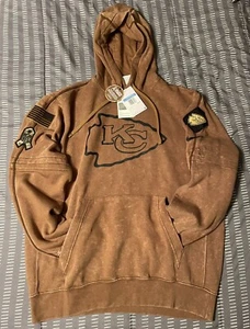 MEDIUM AUTHENTIC 2023 Kansas City Chiefs Salute to Service Sideline Hoodie NWT - Picture 1 of 7