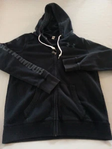 Under Armour Boys Sweatshirt Hoodie HOODED Size Youth Small Black ZIPPER POCKETS - Picture 1 of 9