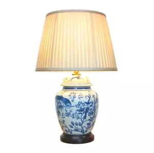 Blue Ceramic Lamp Oriental Chinese Porcelain Table Lamp M11488 - Picture 1 of 5
