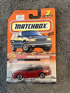 Matchbox Camaro Convertible Chevrolet Red #2 of 100 Vehicles Open Road 1999 - Picture 1 of 1
