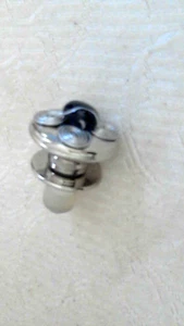 Heavy Stainless Swirl Pattern W Glass Accent Wine Stop 2.5"LX 1.75" W Rub Seal - Picture 1 of 3