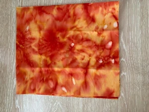 Orange Tie Dye Pattern Cotton Fabric for Quilting - 52cms x 45cms - Fat Quarter - Picture 1 of 1