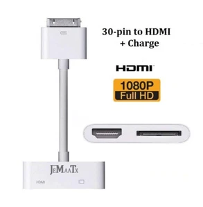 Adaptador AV de 30 pines a HDMI dígitos Jemaatx convertidor de video carga compatible con iOS 9.2 - Imagen 1 de 8