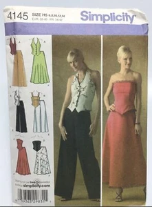 Corset Top Skirt Pants Size 6-14 S4145 Uncut Pattern Formal Evening Prom - Picture 1 of 2