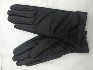 Suzy Smith Dark Purple Leather Gloves in a Size M/L - New and Unworn - Picture 1 of 20