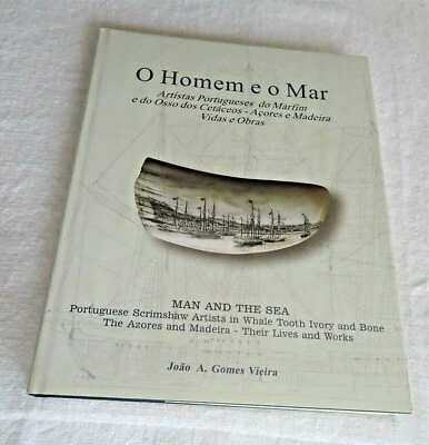 Libro O Homem e o Mar Scrimshaw, Diente de Ballena, Náutico, Envíos Foto 1 de 4