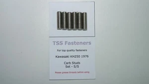 Kawasaki KH250 / KH400 / S1 - Carb Studs Set - Stainless Steel - Picture 1 of 5