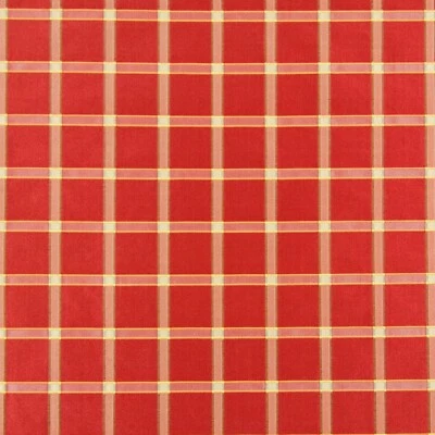 P/Kaufmann-Tamni/Rouge | Windowpane Check | Cotton/Poly Faux Taffeta Fabric - Image 1 of 4
