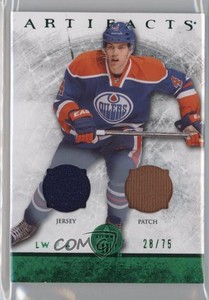 2012-13 Upper Deck Artifacts Emerald Jersey/Patch /75 Taylor Hall #90 Patch