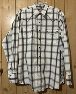 Brooks Dunn Panhandle Slim Western Shirt Mens XL Plaid Embroidered Pearl Snap - Bild 1 von 3