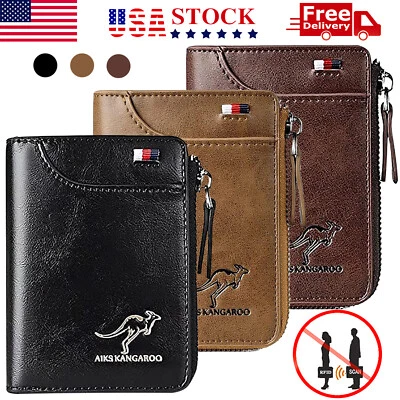 Men Men's RFID Blocking T1 Leather Wallet Credit Card ID Durable Waterproof  - Image 1 of 4