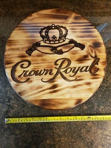 Crown Royal Wood Barrel Top - 15" Round wood display - Wall Decoration - Picture 1 of 1