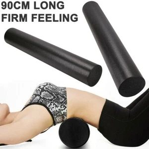 90CM Long Foam Roller Yoga Pilates Grid Muscle Deep Tissue Massage Core Physio - Picture 1 of 15