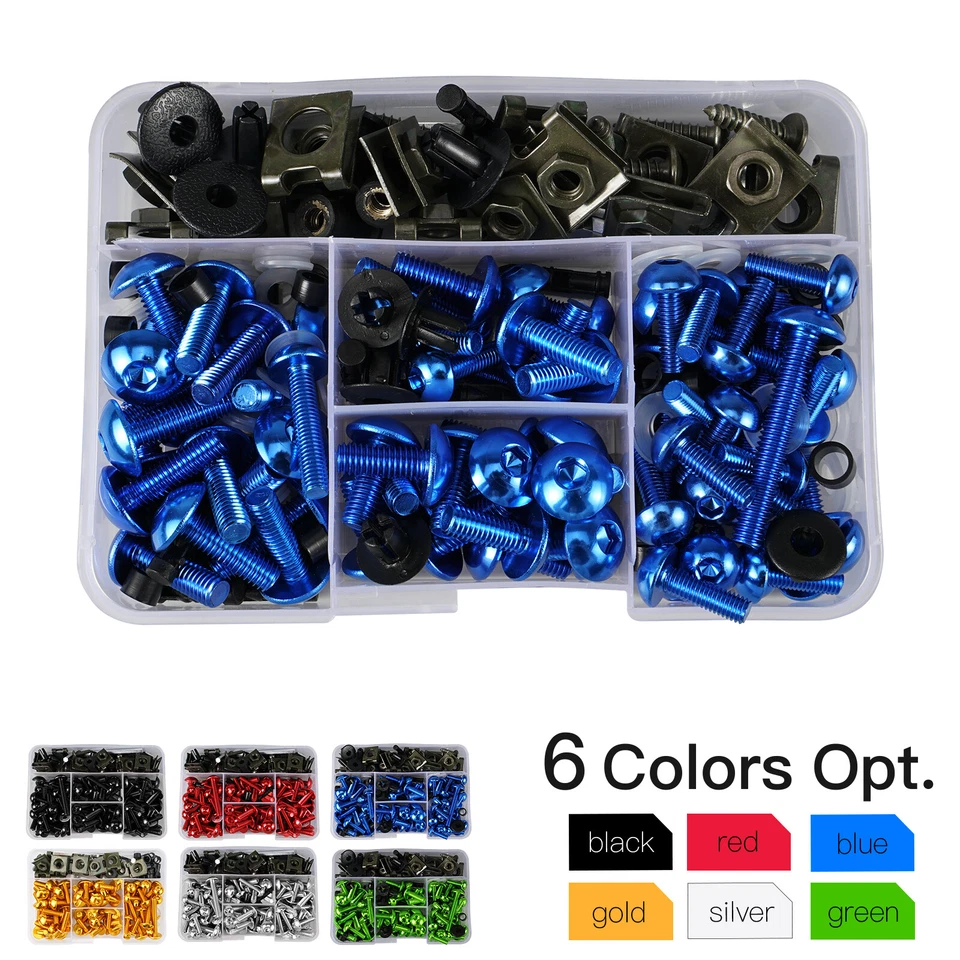 Kit de pernos de carenado CNC tornillos de carrocería para Yamaha YZF R1 R6 FZR1000 FZ1 Foto 1 de 4