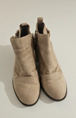 Botas Dr. Scholl's para mujer talla 9,5 punta almendra botas al tobillo marrón claro Foto 1 de 4