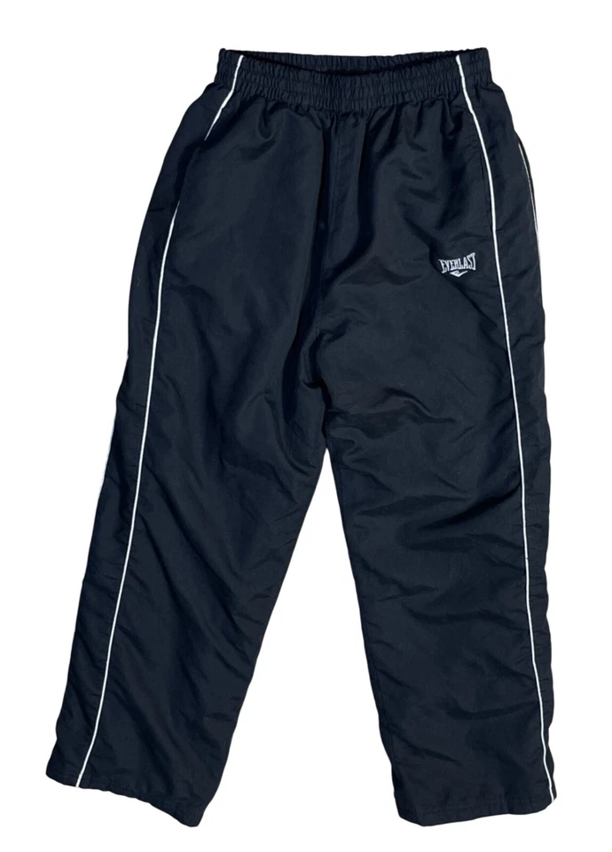 Everlast Boy's L Black Track Pants Windbreaker Boxer Baggy Y2K - Image 1 of 4