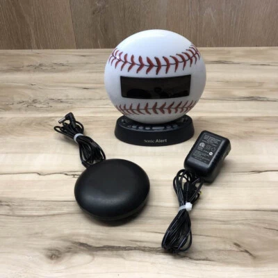 Sonic Alert Baseball Illuminating Digital Alarm Clock Super Shaker Bed Vibrator - Image 1 of 4