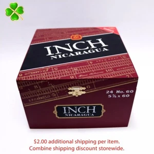 Inch Nicaragua No. 60 Empty Wood Cigar Box 7" x 6.75" x 4.25" - Picture 1 of 10