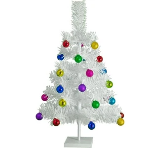 24 Zoll weiße Weihnachtsfeder Lametta Baum Tischplatte Urlaubsbaum - Bild 1 von 8
