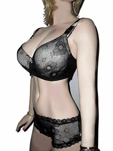 Conjunto de sujetador/panty hipster con aros push-up suave Jennifer's Flower Girl - Imagen 1 de 4