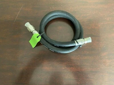 3/8" x 60" 2-Wire Hydraulic Hose Assembly with 1 Male Pipe & 1 Male Pipe Swivel - Image 1 of 3