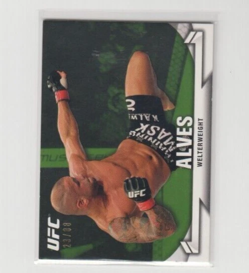 2013 Topps UFC Knockout Thiago Alves #ed 23/88 Green Variation - Image 1 of 2