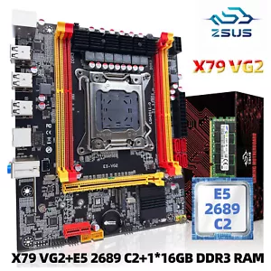 ZSUS X79 VG2 MOTHERBOARD KIT | Intel Xeon E5 2689 C2 CPU, 16GB DDR3 ECC RAM - Imagen 1 de 6