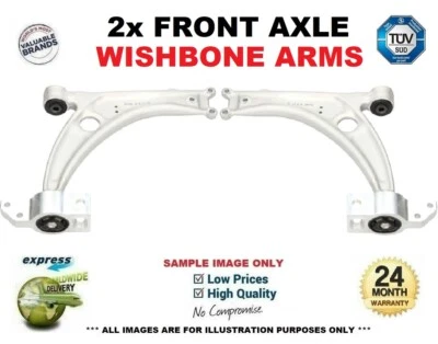 2x Front Axle Lower WISHBONE ARMS for VW TIGUAN 2.0TFSi 4motion 2007-2018 - Image 1 of 4