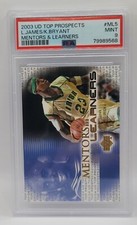 2003 UD Top Prospects Lebron James RC Kobe Bryant Mentors Learner #ML5 PSA 9